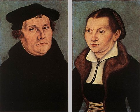 CRANACH Lucas the Elder Portraits Of Martin Luther And Catherine Bore