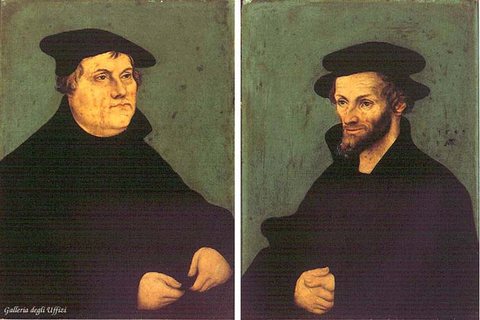 CRANACH Lucas the Elder Portraits Of Martin Luther And Philipp Melanchthon