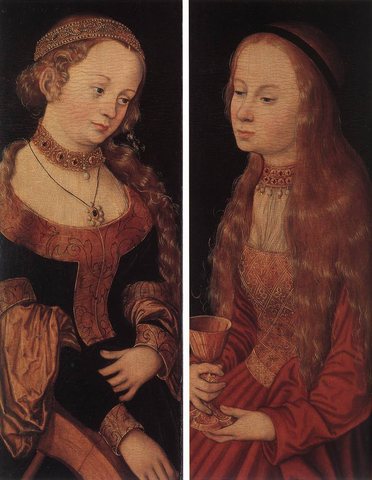 CRANACH Lucas the Elder St Catherine Of Alexandria And St Barbara