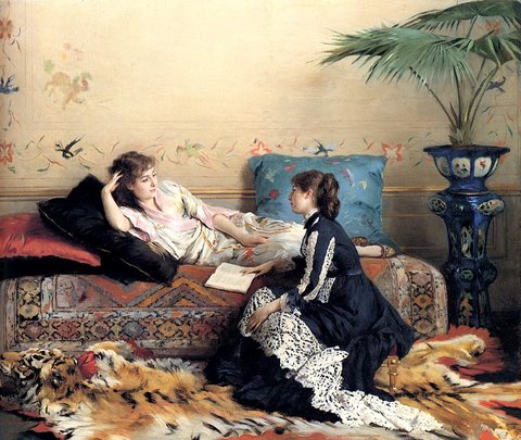 De Jonghe Gustave Leonhard Idle Moments