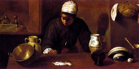 Diego Kitchen Scene With The Supper In Emmaus
