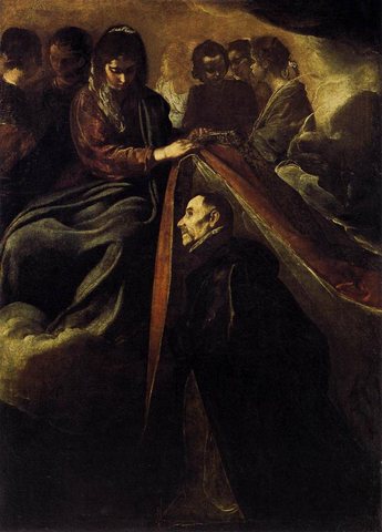 Diego St Ildefonso Receiving The Chasuble From The Virgin