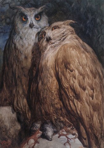 Dore Gustave Two Owls