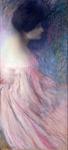 Edmond Aman Jean Femme en robe rose