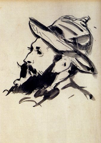 Edouard Head Of A Man Claude Monet