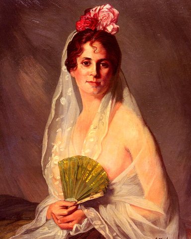 Eduardo Zamacois y A Lady With A Fan