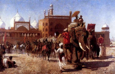 Edwin The Return Of The Imperial Court From The Great Mosque At Delhi