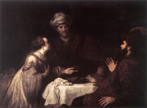 Esther And Haman Before Ahasuerus