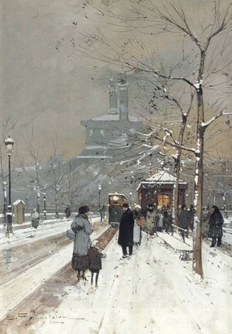 FIGURES in the snow Paris