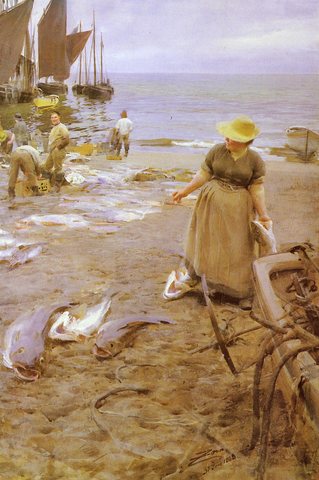 Fiskmarknad I St Ives Zorn AZorn A