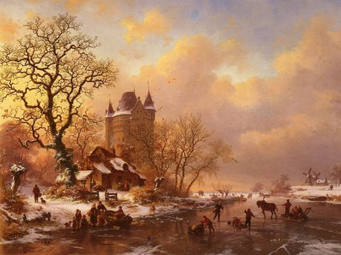 Frederick Marianus Skating In The Midst Of Winter