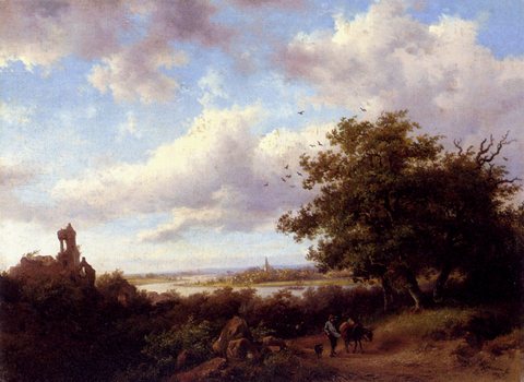 Fredrik Marinus A Blustery Summer Landscape