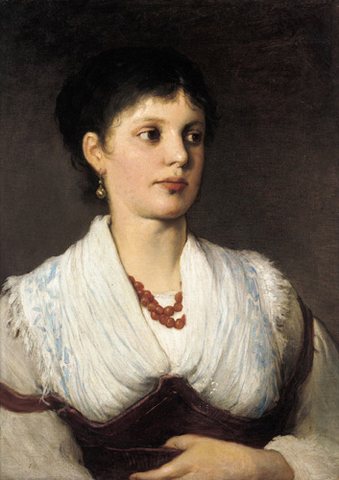 Gabriel von A portrait of a woman in native costume