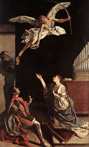 GENTILESCHI Orazio Sts Cecilia Valerianus And Tiburtius