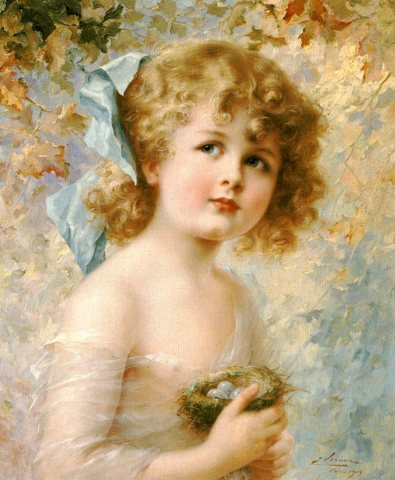 Girl Holding a Nest
