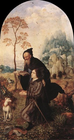 GOSSAERT Jan St Anthony with a Donor