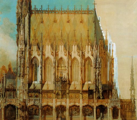 gotische grabkirche st michael seitenansicht