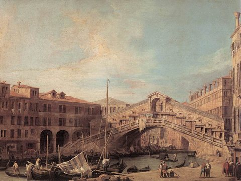 Grand Canal The Rialto Bridge From The South