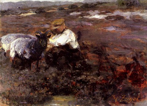 Heinrich Johann Von Tending The Flock