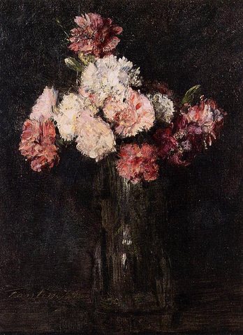 Henri Carnations in a Champagne Glass