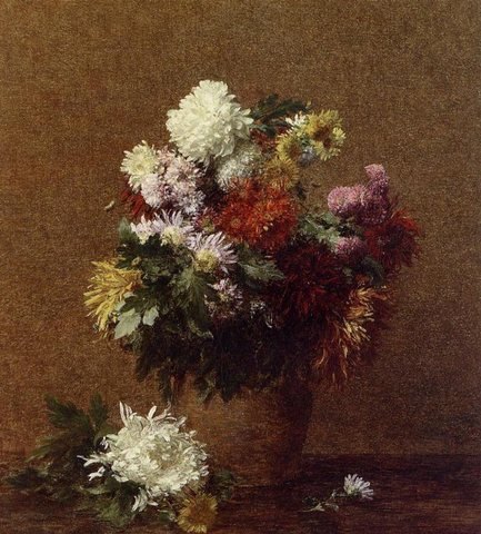 Henri Large Bouquet of Chrysanthemums