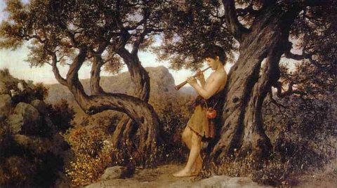 Henryk A Shepherd Playing Flute