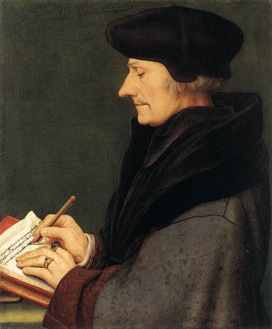 Holbien the Younger Portrait of Erasmus of Rotterdam Writing