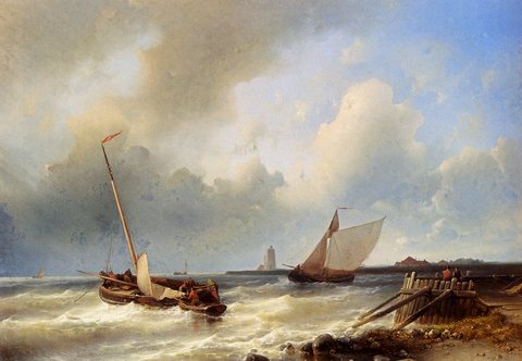 Hulk Snr Abraham Shipping Off The Dutch Coast