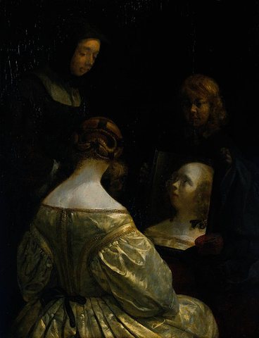 II Gerard ter Woman at a Mirror