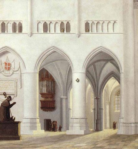 Interior Of The Church Of St Bavo At Haarlem