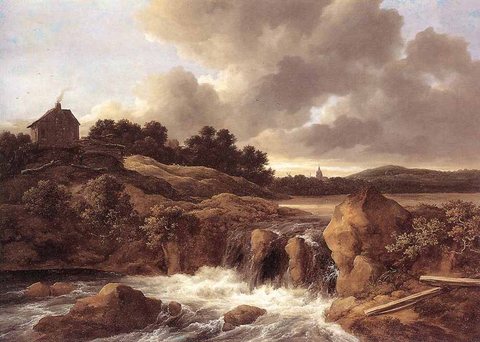 Jacob Isaackszon van Landscape With Waterfall