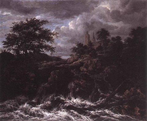 Jacob Isaackszon van Waterfall By A Church
