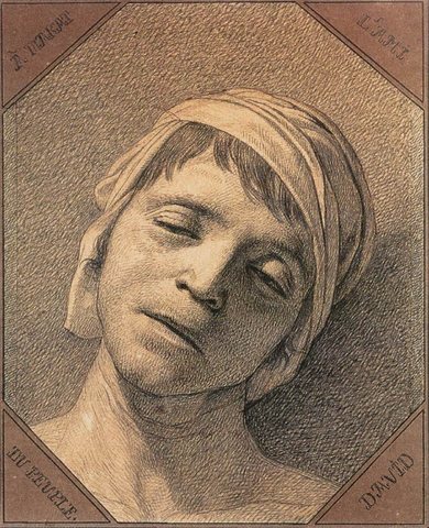 Jacques Louis Head of the Dead Marat