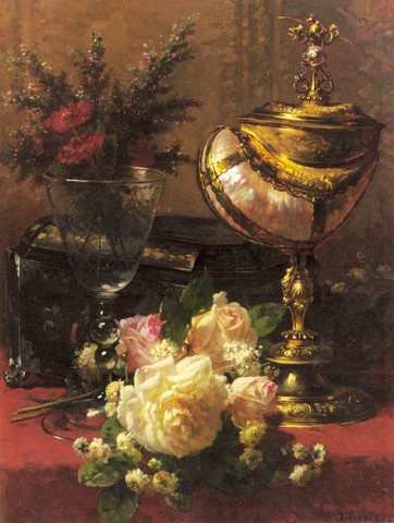 Jean Baptiste A Bouquet Of Roses And Other Flowers