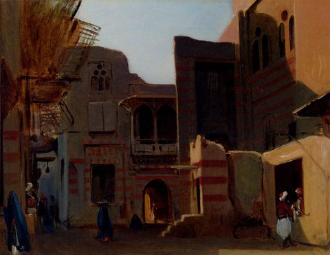 Jean Baptiste Adolphe A Street In Old Cairo