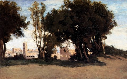 Jean Baptiste camille Rome Le Colisee Vu Des Jardins Farnese