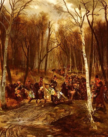 Jean-Baptiste Edouard Cossacks attacked By The Royal Guard