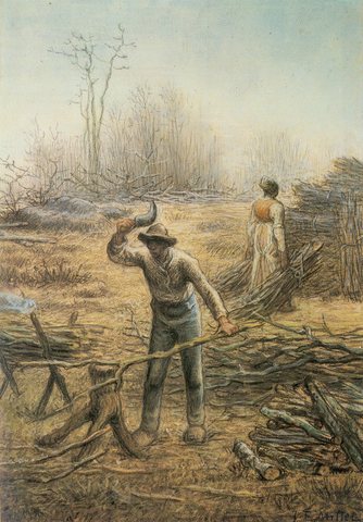 Jean Francois Bucheron Preparant Des Fagots