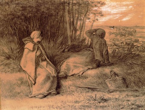 Jean Francois Shepherdesses Seated In The Shade