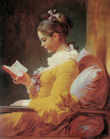 Jean Honore Young girl reading