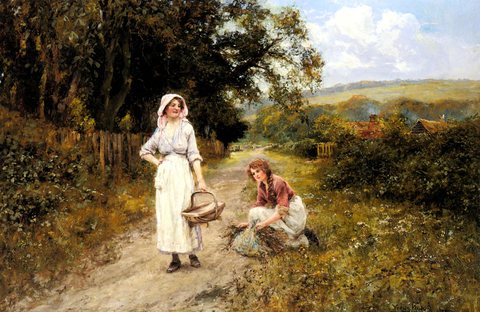 John Yeend Faggot Gatherers On A Path