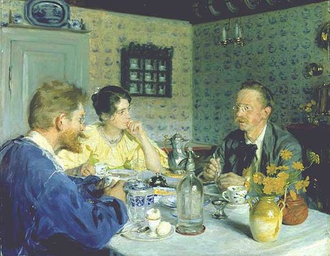 Kroyer Peder Severin Almuerzo con Otto Benzon