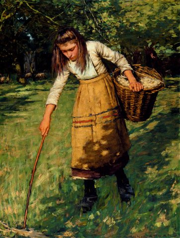 La Thangue Henry Herbert Gathering Wool