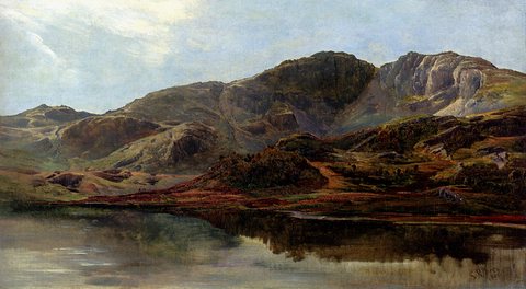 Landscape With A Lake And Mountains Beyond