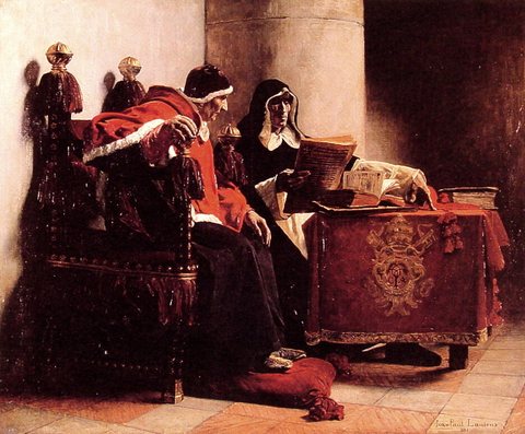 Le Pape et l Inquisiteur dit aussie Sixte IV et Toruemada
