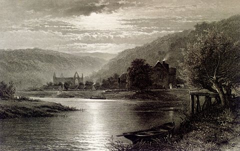 Leader Benjamin Williams Tintern Abbey Moonlight On The Wye