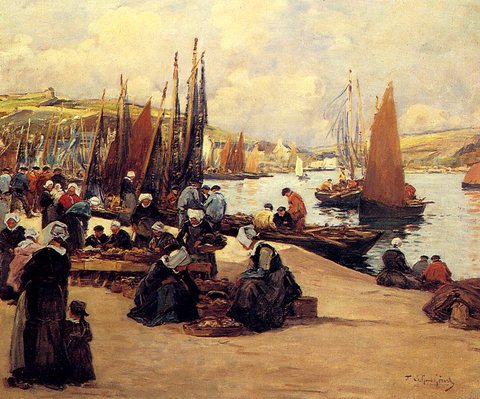 Legout Gerard Fernand Sur Les Quais Audierne