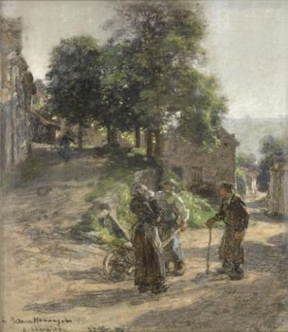 Leon Augstin Paysans discutant a Mont Saint pere