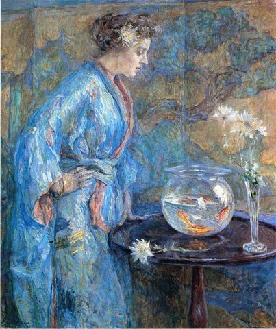 Lewis Girl in Blue Kimono