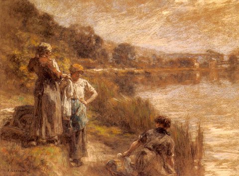 Lhermitte Leon Augustin Laveuses Des Bords De La Marne
